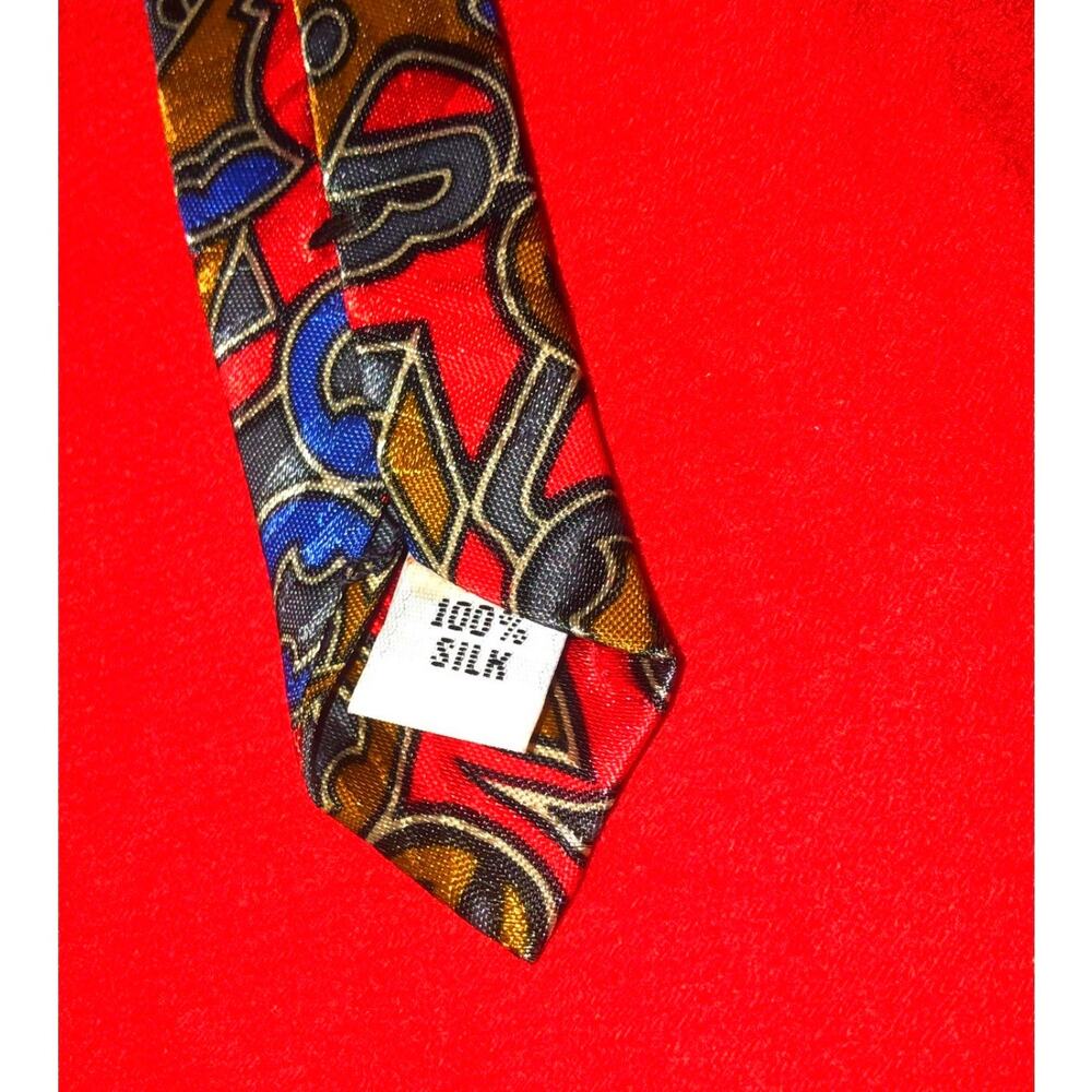 SEXY Vintage Finity Geometric Abstract 100% Silk Designer Tie - Picture 4 of 4